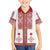Latvia Jani Midsummer Family Matching Off The Shoulder Long Sleeve Dress and Hawaiian Shirt Red White Latvijas Auseklis