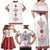 Latvia Jani Midsummer Family Matching Off Shoulder Maxi Dress and Hawaiian Shirt Red White Latvijas Auseklis