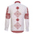 Latvia Jani Midsummer Family Matching Short Sleeve Bodycon Dress and Hawaiian Shirt Red White Latvijas Auseklis