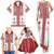 Latvia Jani Midsummer Family Matching Tank Maxi Dress and Hawaiian Shirt Red White Latvijas Auseklis