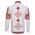 Latvia Jani Midsummer Family Matching Tank Maxi Dress and Hawaiian Shirt Red White Latvijas Auseklis