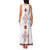 Latvia Jani Midsummer Family Matching Tank Maxi Dress and Hawaiian Shirt Red White Latvijas Auseklis
