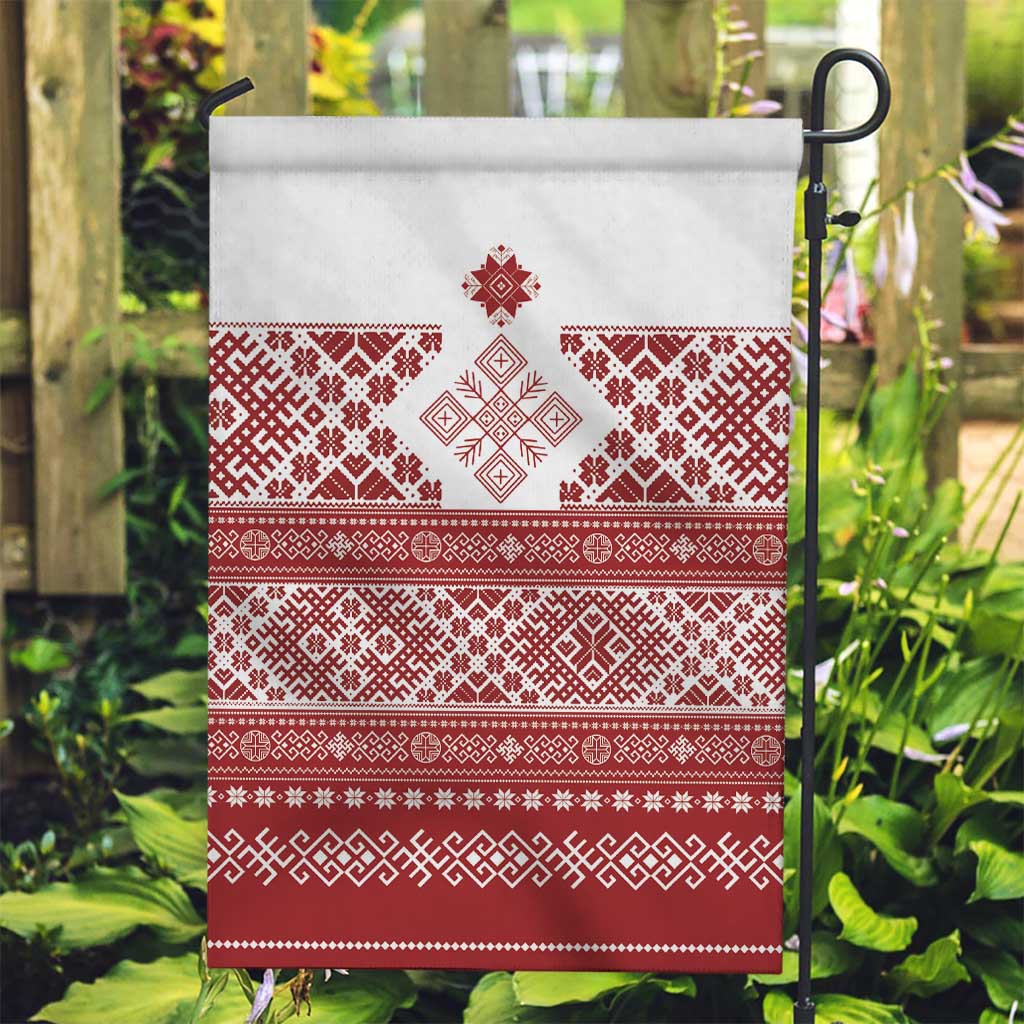 Latvia Jani Midsummer Garden Flag Red White Latvijas Auseklis