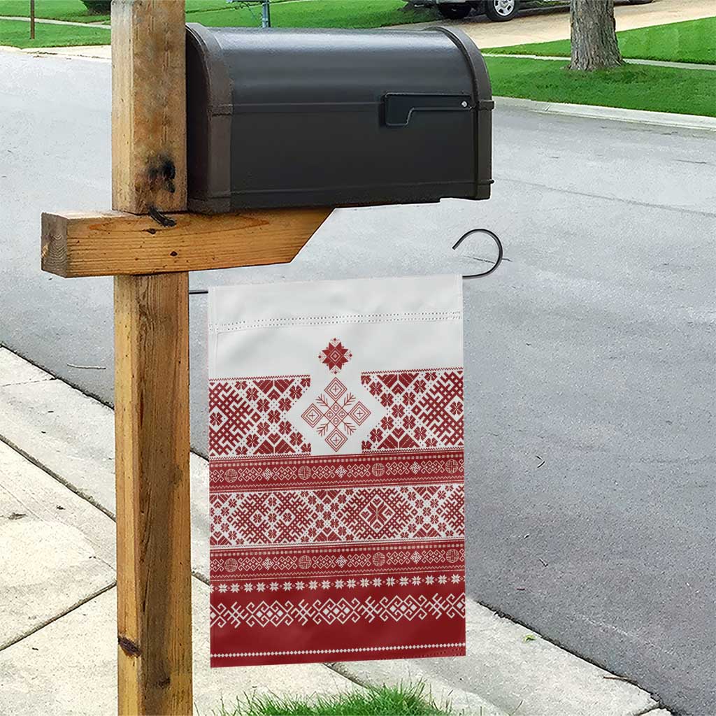 Latvia Jani Midsummer Garden Flag Red White Latvijas Auseklis