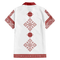 Latvia Jani Midsummer Hawaiian Shirt Red White Latvijas Auseklis