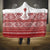 Latvia Jani Midsummer Hooded Blanket Red White Latvijas Auseklis