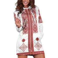 Latvia Jani Midsummer Hoodie Dress Red White Latvijas Auseklis