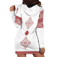 Latvia Jani Midsummer Hoodie Dress Red White Latvijas Auseklis