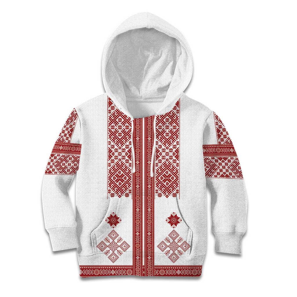 Latvia Jani Midsummer Kid Hoodie Red White Latvijas Auseklis