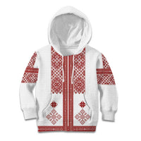 Latvia Jani Midsummer Kid Hoodie Red White Latvijas Auseklis