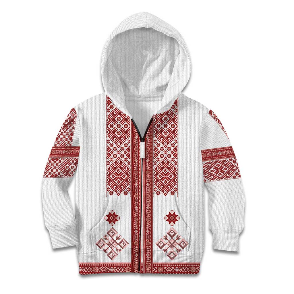 Latvia Jani Midsummer Kid Hoodie Red White Latvijas Auseklis