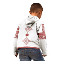 Latvia Jani Midsummer Kid Hoodie Red White Latvijas Auseklis