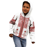 Latvia Jani Midsummer Kid Hoodie Red White Latvijas Auseklis