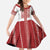 Latvia Jani Midsummer Kid Short Sleeve Dress Red White Latvijas Auseklis