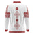 Latvia Jani Midsummer Long Sleeve Polo Shirt Red White Latvijas Auseklis