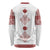 Latvia Jani Midsummer Long Sleeve Shirt Red White Latvijas Auseklis