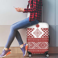 Latvia Jani Midsummer Luggage Cover Red White Latvijas Auseklis