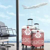 Latvia Jani Midsummer Luggage Cover Red White Latvijas Auseklis