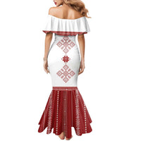 Latvia Jani Midsummer Mermaid Dress Red White Latvijas Auseklis