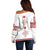 Latvia Jani Midsummer Off Shoulder Sweater Red White Latvijas Auseklis