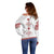 Latvia Jani Midsummer Off Shoulder Sweater Red White Latvijas Auseklis
