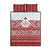 Latvia Jani Midsummer Quilt Bed Set Red White Latvijas Auseklis