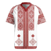 Latvia Jani Midsummer Rugby Jersey Red White Latvijas Auseklis