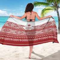 Latvia Jani Midsummer Sarong Red White Latvijas Auseklis