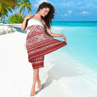 Latvia Jani Midsummer Sarong Red White Latvijas Auseklis