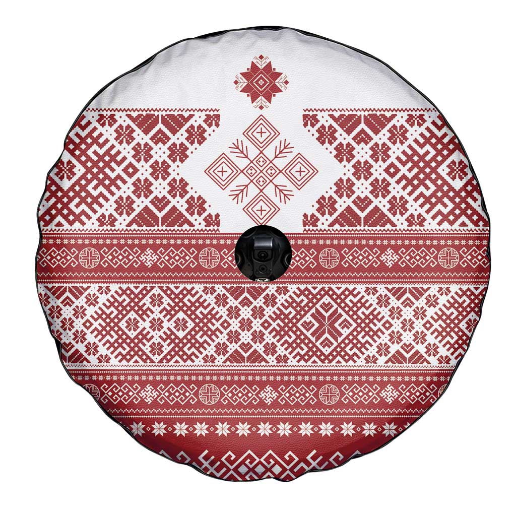 Latvia Jani Midsummer Spare Tire Cover Red White Latvijas Auseklis