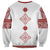 Latvia Jani Midsummer Sweatshirt Red White Latvijas Auseklis