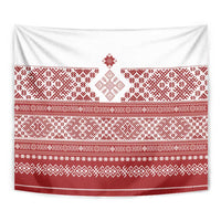 Latvia Jani Midsummer Tapestry Red White Latvijas Auseklis