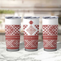 Latvia Jani Midsummer Tumbler Cup Red White Latvijas Auseklis