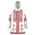 Latvia Jani Midsummer Wearable Blanket Hoodie Red White Latvijas Auseklis