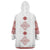 Latvia Jani Midsummer Wearable Blanket Hoodie Red White Latvijas Auseklis