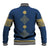 Latvia Jani Midsummer Baseball Jacket Blue Gold Latvijas Auseklis