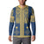 Latvia Jani Midsummer Button Sweatshirt Blue Gold Latvijas Auseklis