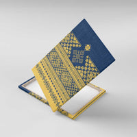 Latvia Jani Midsummer Canvas Wall Art Blue Gold Latvijas Auseklis