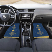 Latvia Jani Midsummer Car Mats Blue Gold Latvijas Auseklis
