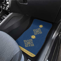 Latvia Jani Midsummer Car Mats Blue Gold Latvijas Auseklis