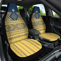 Latvia Jani Midsummer Car Seat Cover Blue Gold Latvijas Auseklis