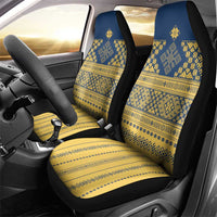 Latvia Jani Midsummer Car Seat Cover Blue Gold Latvijas Auseklis