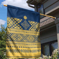 Latvia Jani Midsummer Garden Flag Blue Gold Latvijas Auseklis
