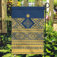 Latvia Jani Midsummer Garden Flag Blue Gold Latvijas Auseklis