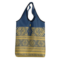 Latvia Jani Midsummer Grocery Bag Blue Gold Latvijas Auseklis