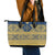 Latvia Jani Midsummer Leather Tote Bag Blue Gold Latvijas Auseklis