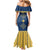 Latvia Jani Midsummer Mermaid Dress Blue Gold Latvijas Auseklis