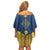 Latvia Jani Midsummer Off Shoulder Short Dress Blue Gold Latvijas Auseklis