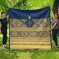 Latvia Jani Midsummer Quilt Blue Gold Latvijas Auseklis