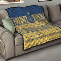 Latvia Jani Midsummer Quilt Blue Gold Latvijas Auseklis